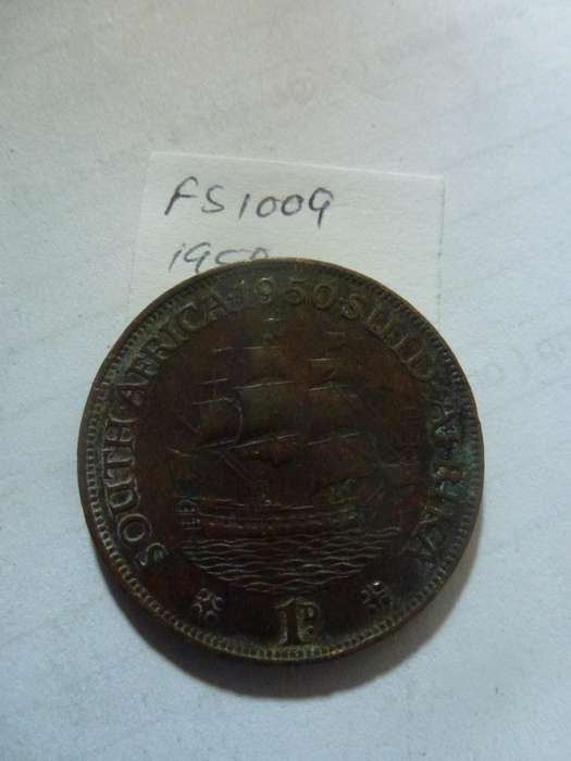 1950 Union of South Africa 1 penny