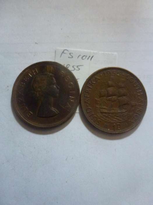 1955 Union of South Africa 1 penny