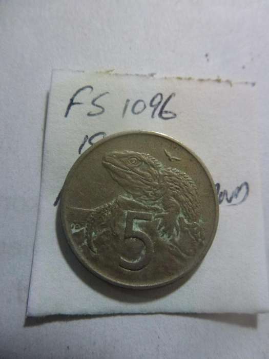 1970 New Zealand 5 cent