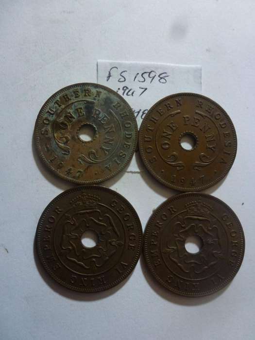 1947 Southern Rhodesia 1 penny