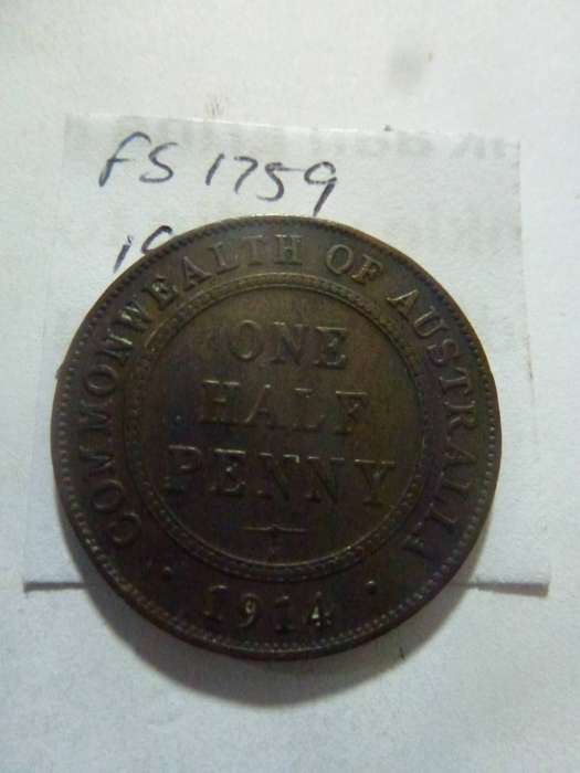 1914 Australia 1/2 penny