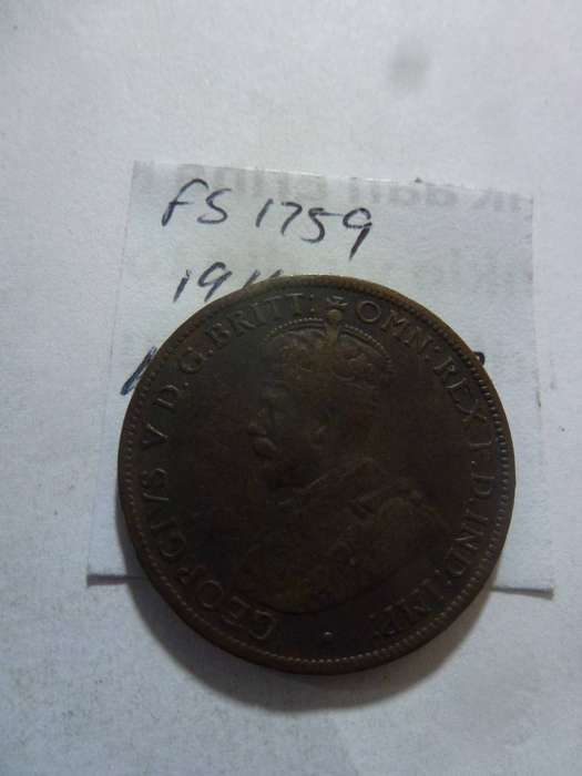1914 Australia 1/2 penny