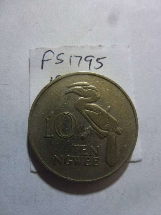 1972 Zambia 10 ngwee