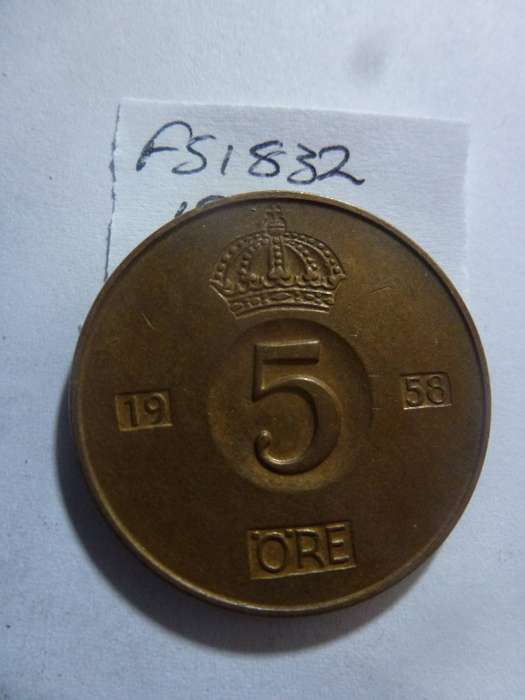 1958 Sweden 5 ore