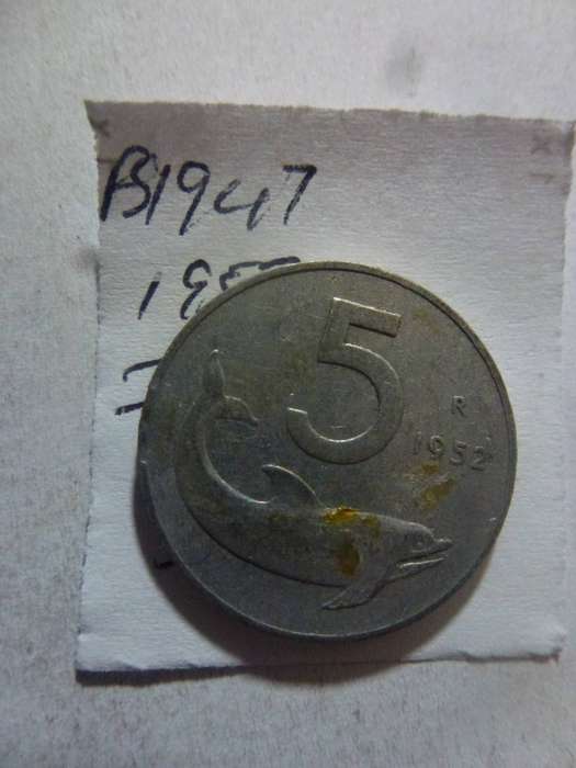 1952 Italy 5 lire