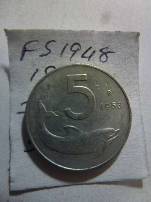 1953 Italy 5 lire