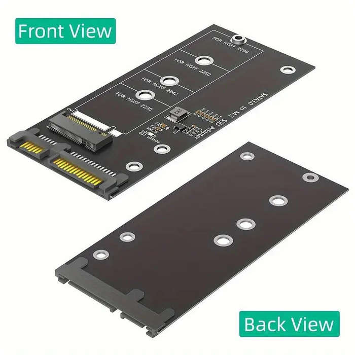 USB-Powered M.2 NGFF to SATA III Adapter Card - B & M Key SSD Converter for 6.35cm SATA III