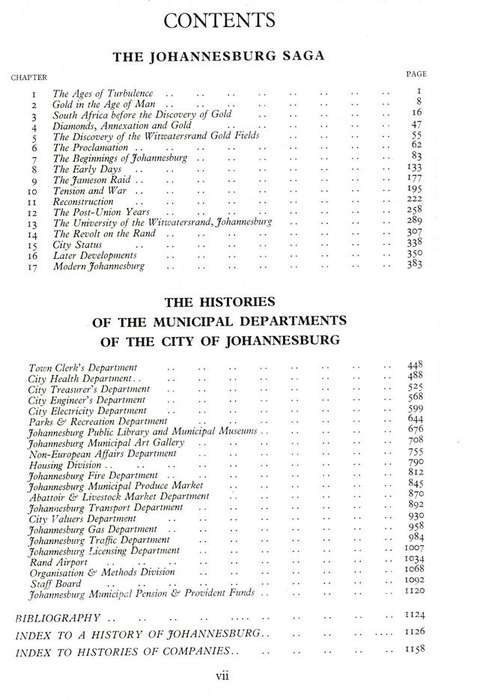 The Johannesburg saga