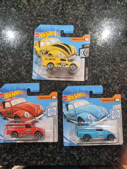 HOT WHEELS '49 VOLKSWAGEN BEETLE PICKUP COMBO 3 CARS