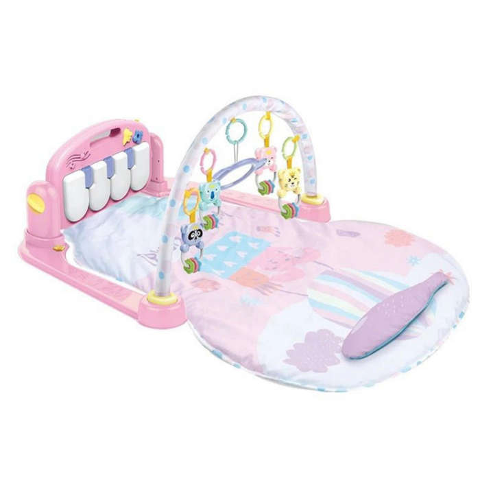 Baby Gym Activity Centre with Piano, Music & Lights Play Mat-pink