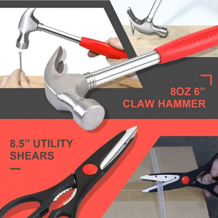 39Pcs Household Tool Set General Repair Small Hand Tool Kit Storage Case