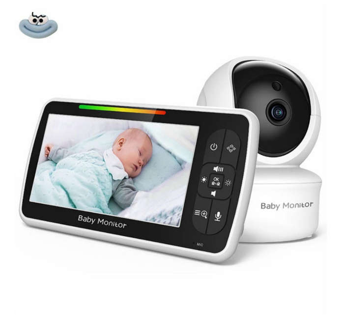 5'' Video Baby Monitor with Audio & Night, Rotation, Wireless 150m