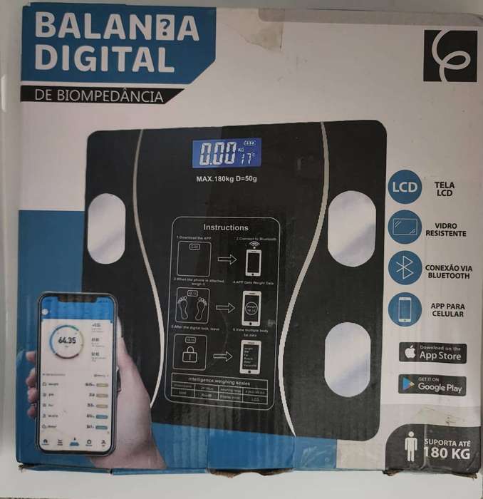 Smart Digital Bluetooth Body Fat Scale  Tracks Weight, BMI, Muscle, Fat & More  New (Damaged Box)