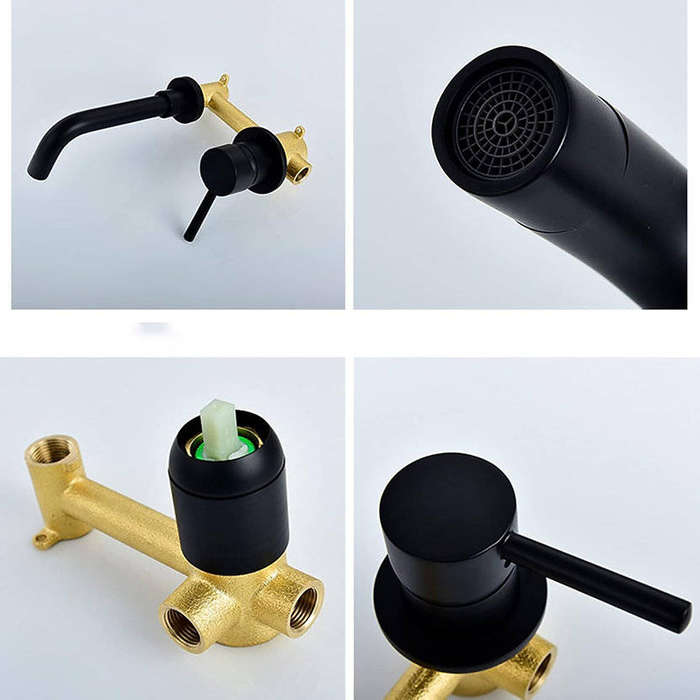 Kessler Wall Mount Mixer Tap Stick Black