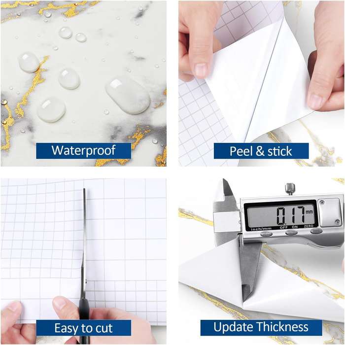 Marble Wallpaper roll (Waterproof) - 1.2m * 3m