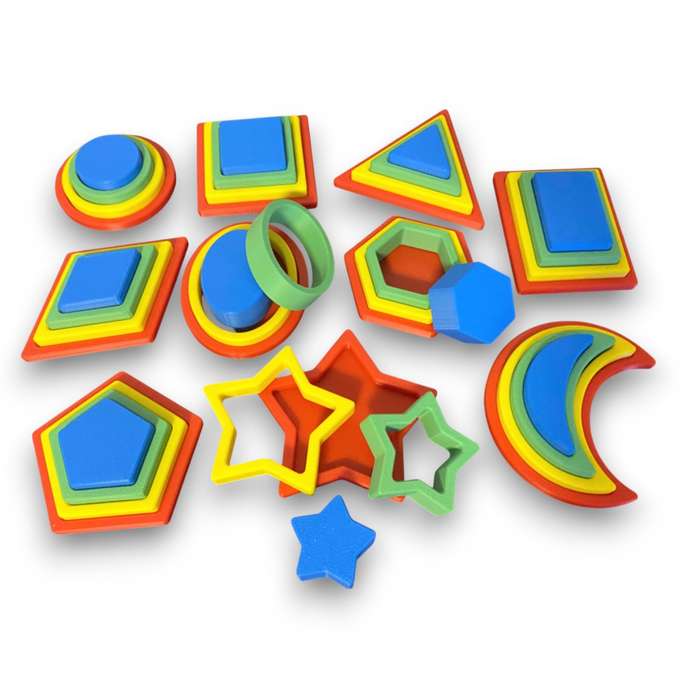 Kids Educational Shape Stacking Puzzles - (Mega Bundle)