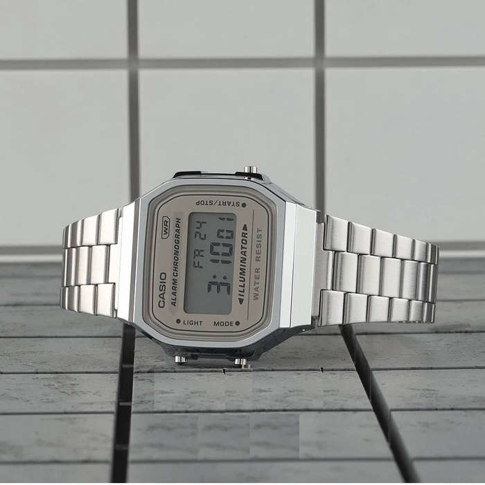 Casio Vintage Unisex Iconic - Cream Watch (a168wa-8ayes) 33 mm