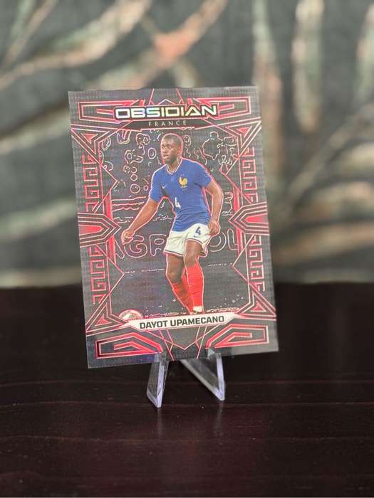 2023-24 Panini Obsidian - Dayot Upamecano Red Pulsar Etch 34/49 - France