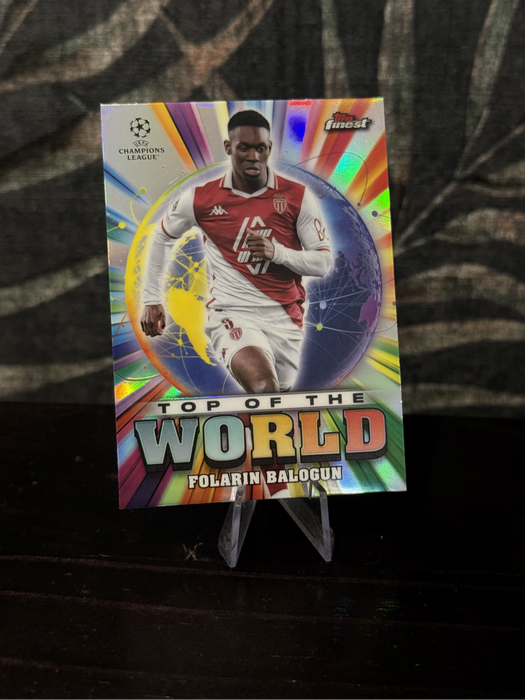 2025 Topps Finest - Folarin Balogun Top of the World - AS Monaco