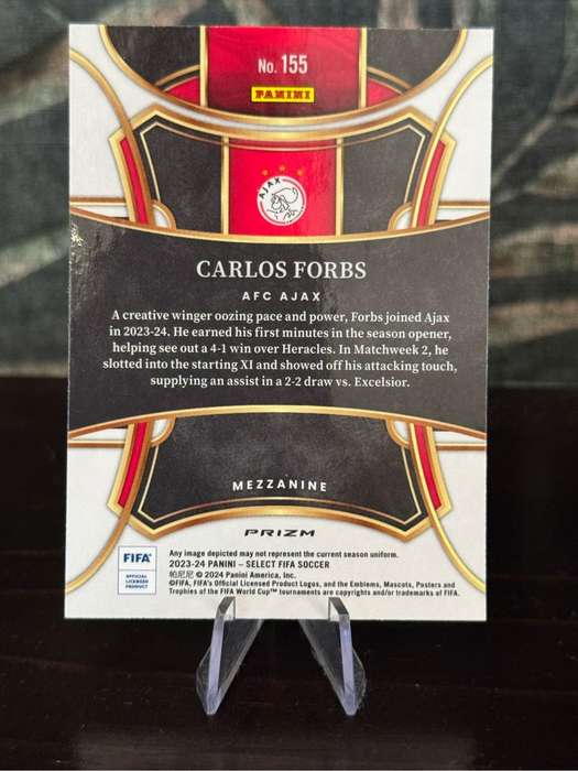 2023-24 Panini Select - Carlos Forbs RC Purple Mojo - Ajax
