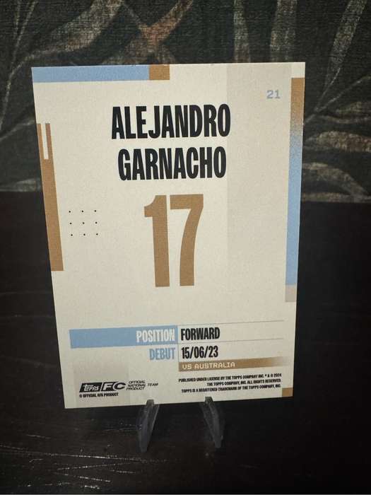 2024-25 Topps Argentina Team Set - Garnacho Base Card