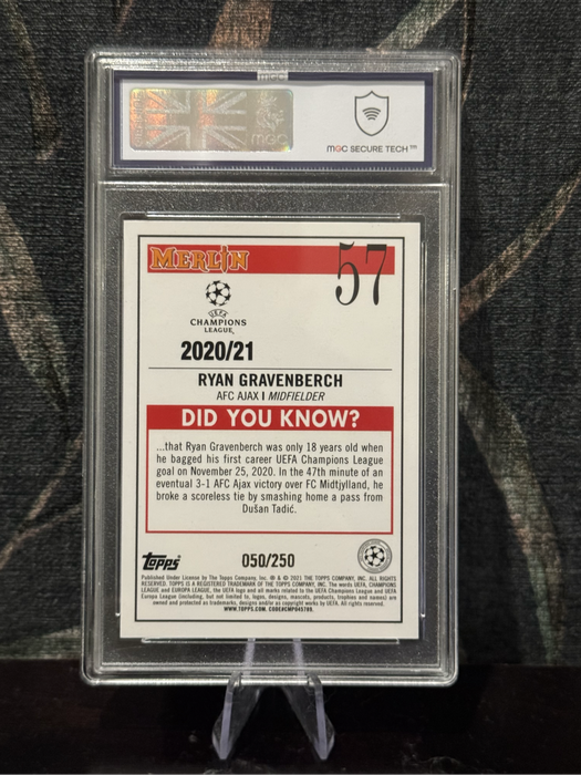 2021 Topps Merlin - Ryan Gravenberch RC Atomic 50/250 - MGC 9