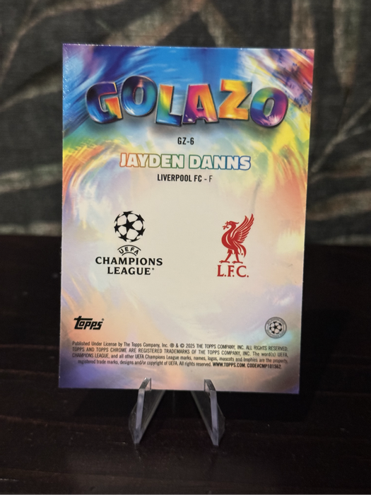 2025 Topps Chrome - Jayden Danns RC Golazo - Liverpool