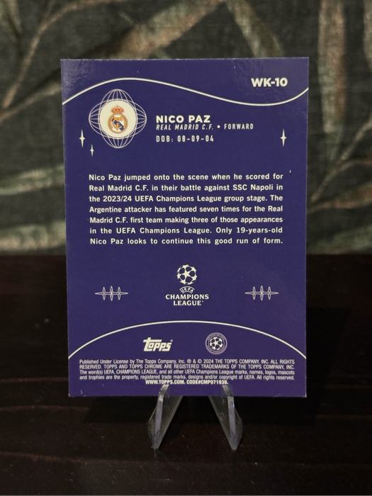 2024 Topps Chrome - Nico Paz Wonderkids RC - Real Madrid