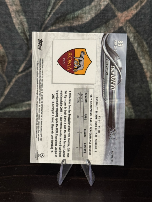 2018 Topps Chrome - Edin Dzeko Refractor - Roma