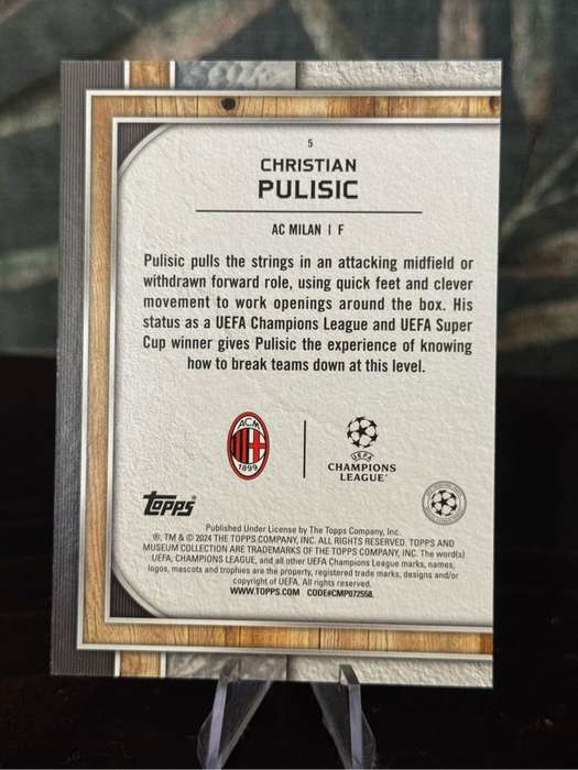 2024 Topps Museum - Christian Pulisic - AC Milan