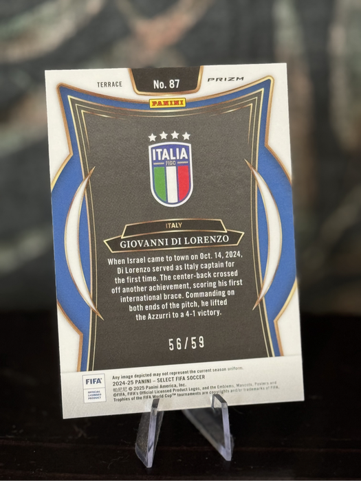 2024-25 Panini Select - Giovanni Di Lorenzo Pink Prizm 56/59 - Italy