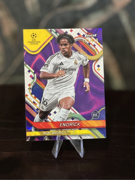 2024-25 Topps Finest - Endrick Purple Refractor RC /199 - Real Madrid