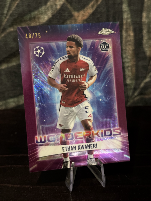 2025 Topps Chrome - Ethan Nwaneri Wonderkids /75 - Arsenal