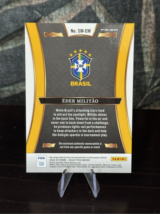 2024-25 Panino Select - Eder Militao Silver Prizm Patch - Brazil