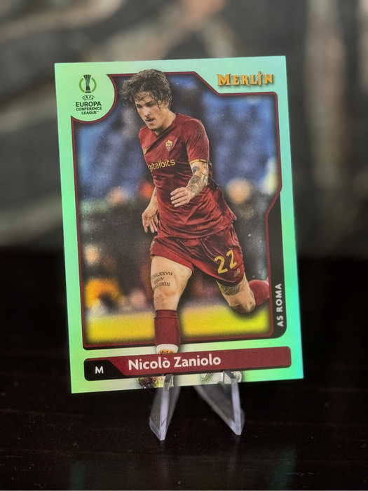 2021-22 Topps Merlin - Nicolo Zaniolo Aqua Refractor 103/199 - Roma