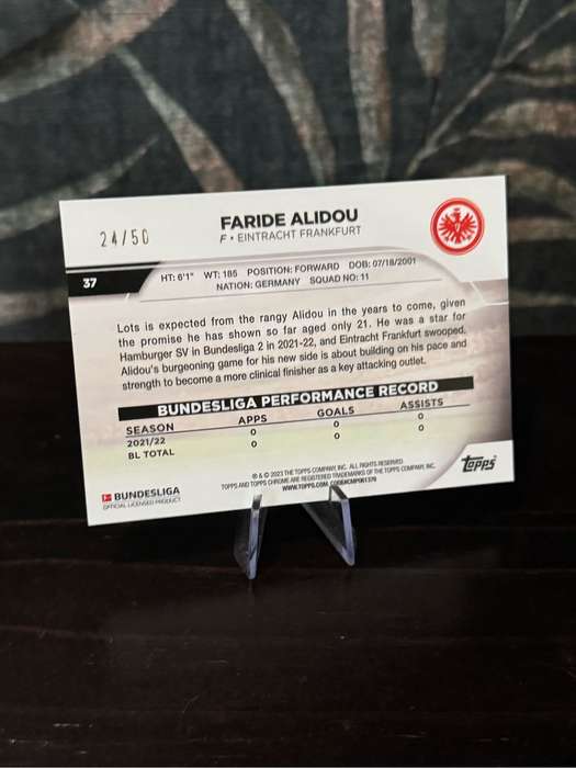 2023 Topps Chrome - Faride Alidou 24/50 RC - Eintracht Frankfurt