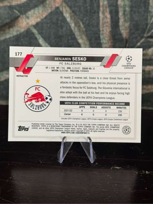 2023 Topps Chrome - Benjamin Sesko Future Stars - FC Salzburg