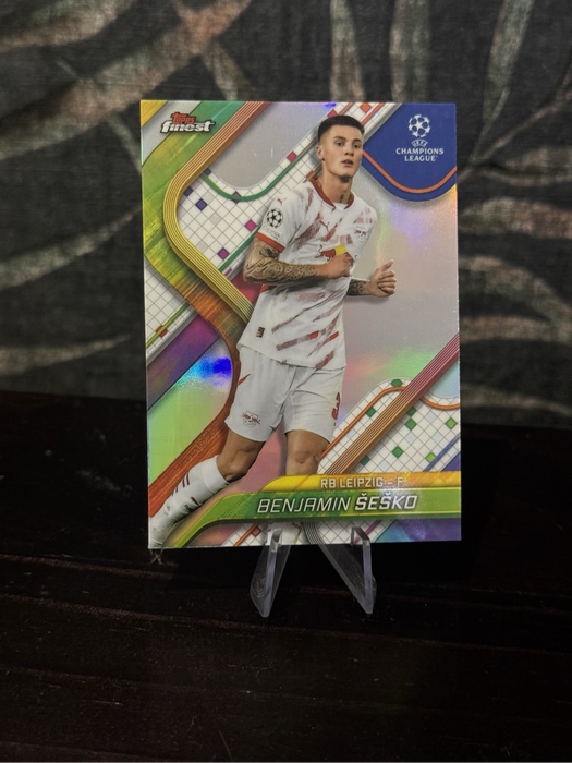 2025 Topps Finest - Benjamin Sesko Refractor - RB Leipzig