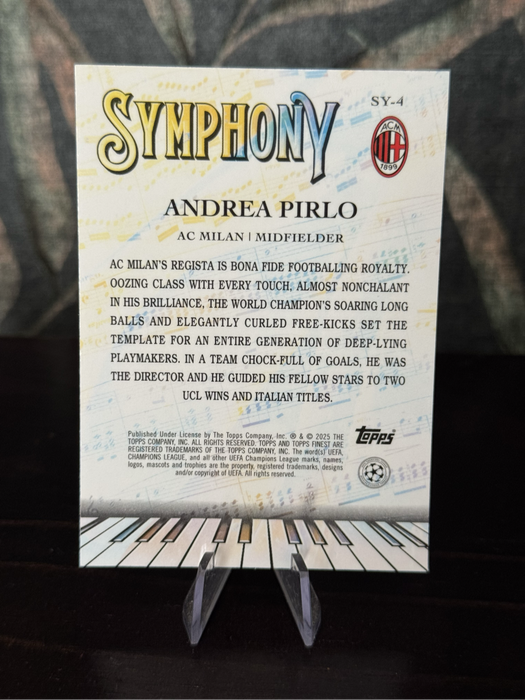 2025 Topps Finest - Andrea Pirlo Symphony Refractor - AC Milan