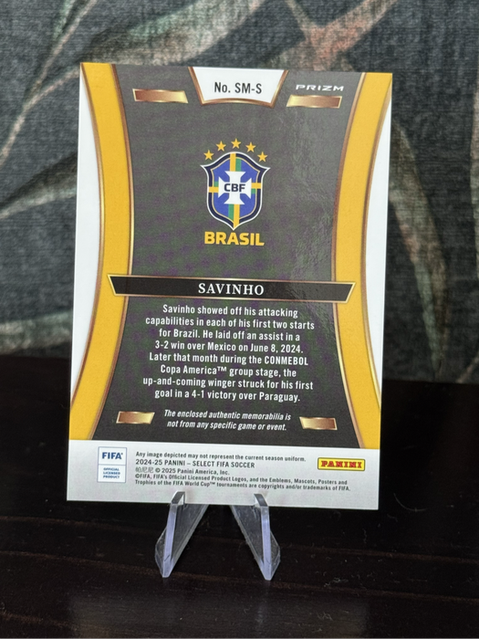 2024-25 Panini Select - Savinho Silver Prizm Patch - Brazil