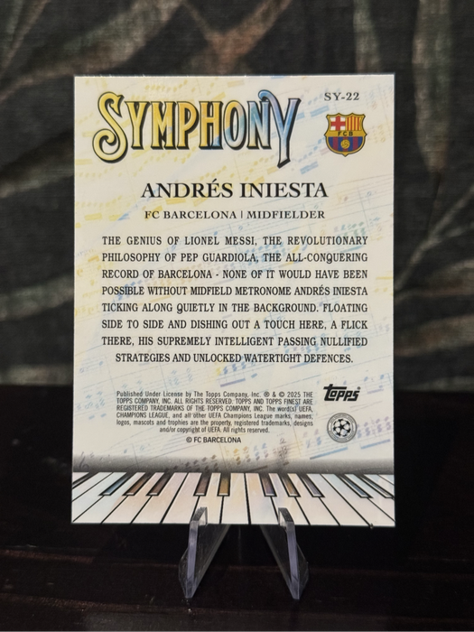 2025 Topps Finest - Andres Iniesta Symphony Refractor - Barcelona
