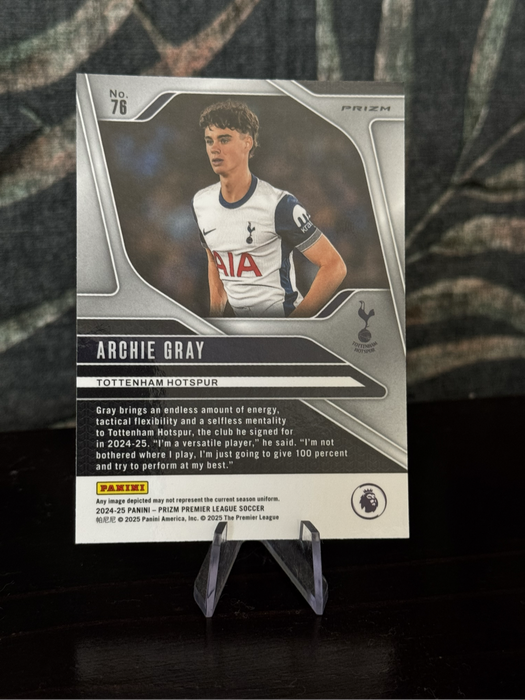 2024-25 Panini Prizm - Archie Gray Silver Breakaway Rookie RC - Tottenham Hotspur