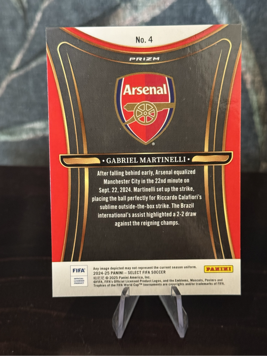 2024-25 Panini Select - Gabriel Martinelli Unstoppable Prizm - Arsenal