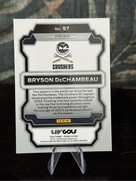 2024 Panini LIV Golf - Bryson DeChambeau Statistical Leaders - Crushers