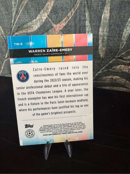 2024 Topps Finest - Warren Zaire-Emery Top of the World