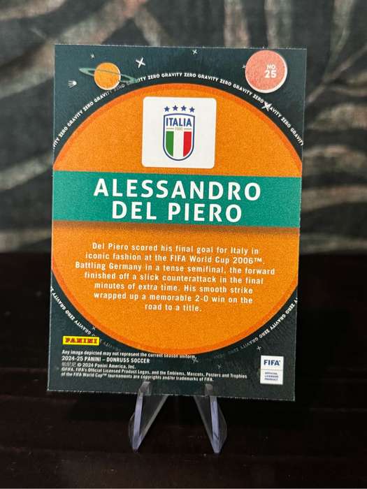 2025 Panini Donruss - Alessandro Del Piero Zero Gravity - Italy
