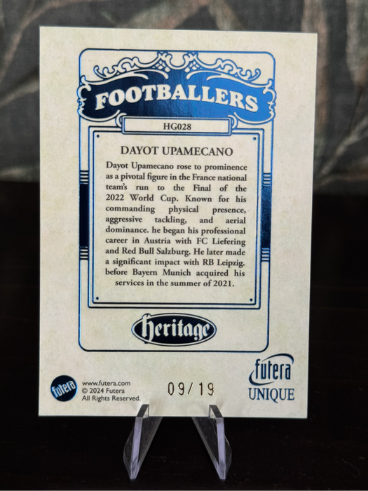 2024 Futera Unique - Dayot Upamecano Heritage 09/19 - France