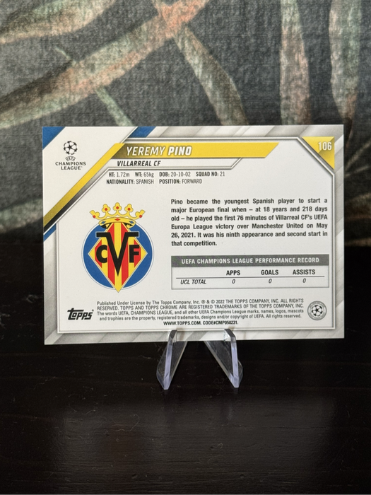 2022 Topps Chrome - Yeremy Pino - Villarreal