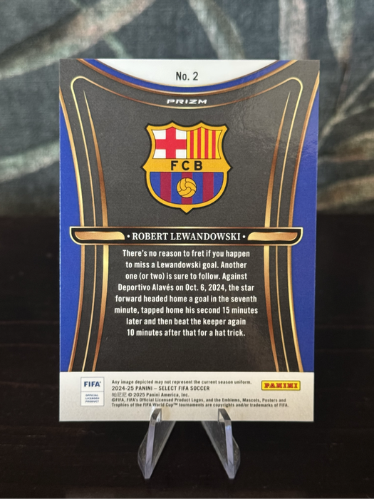 2024-25 Panini Select - Robert Lewandowski Unstoppable Prizm - Barcelona