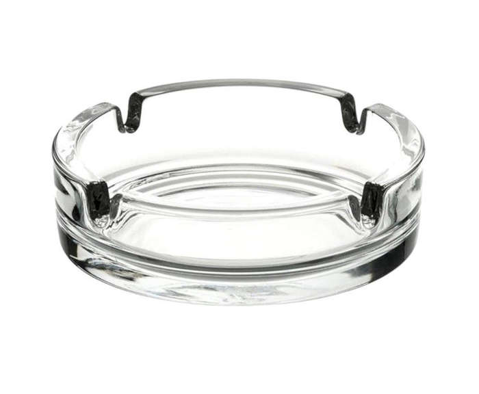 Pack of 4 Glass Ashtrays-Clear - Transparent - 11 cm